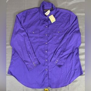 Roper Women’s 3X Purple Western Snap Shirt NWT Plus Size Cowgirl Rodeo